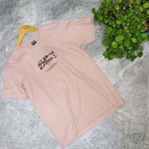 Remera Oversize Rosa (Estampa negra)